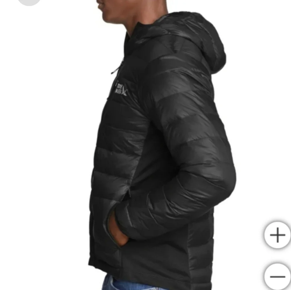 Eddie Bauer Men's Black DownPuffer Jacket with Hood Winter - Picture 3 of 6